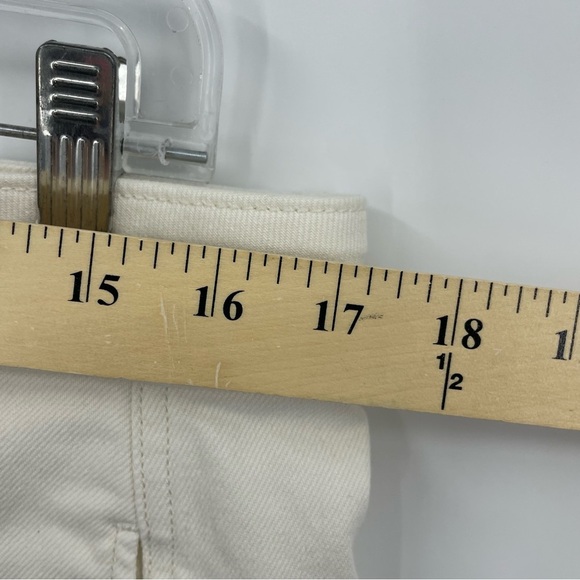 Club Monaco curved seam utility barrel pant cream white Sz 12 - Picture 5 of 10